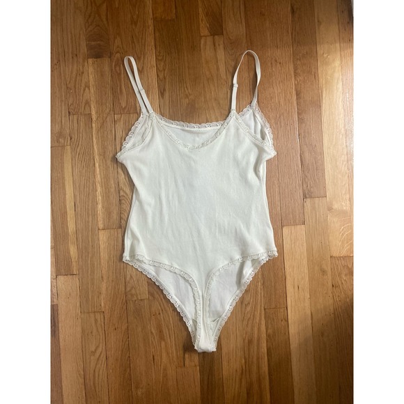 Retired Skims Size 3X NWT Lace Logo Cami women’s Bodysuit Bone Pointelle - Picture 2 of 8